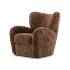 Four Hands Amelie Chair in Amber Shearling on a white background at Addison West