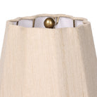 Four Hands Posie Table Lamp in Tan Speckled Ceramic on a white background at Addison West