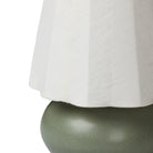 Four Hands Posie Table Lamp in Matte Sage Ceramic on a white background at Addison West