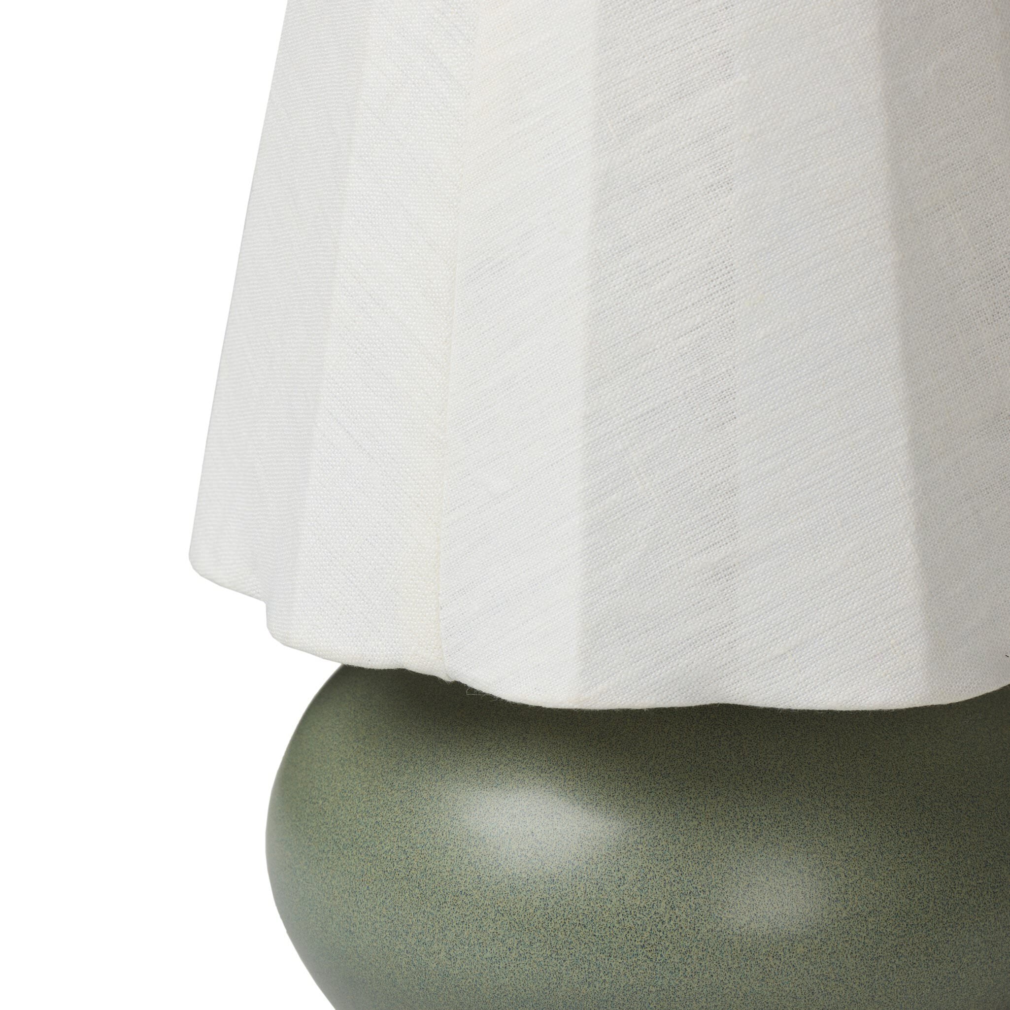 Four Hands Posie Table Lamp in Matte Sage Ceramic on a white background at Addison West