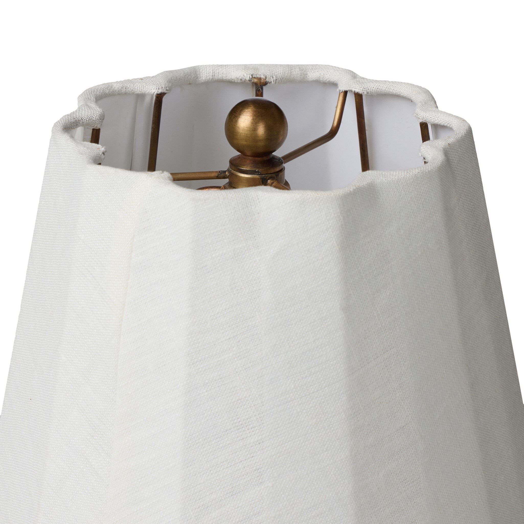 Four Hands Posie Table Lamp in Matte Sage Ceramic on a white background at Addison West