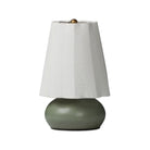 Four Hands Posie Table Lamp in Matte Sage Ceramic on a white background at Addison West