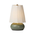 Four Hands Posie Table Lamp in Matte Sage Ceramic on a white background at Addison West