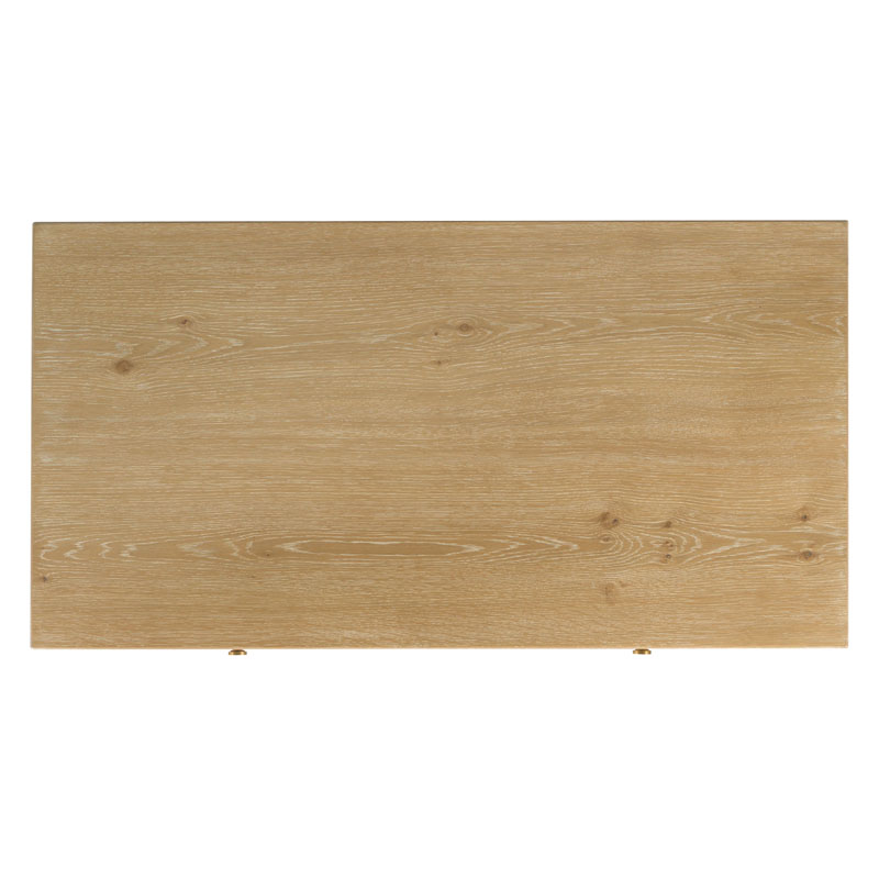 Sconset Writing Table in Limewash Finish on a white background at Addison West