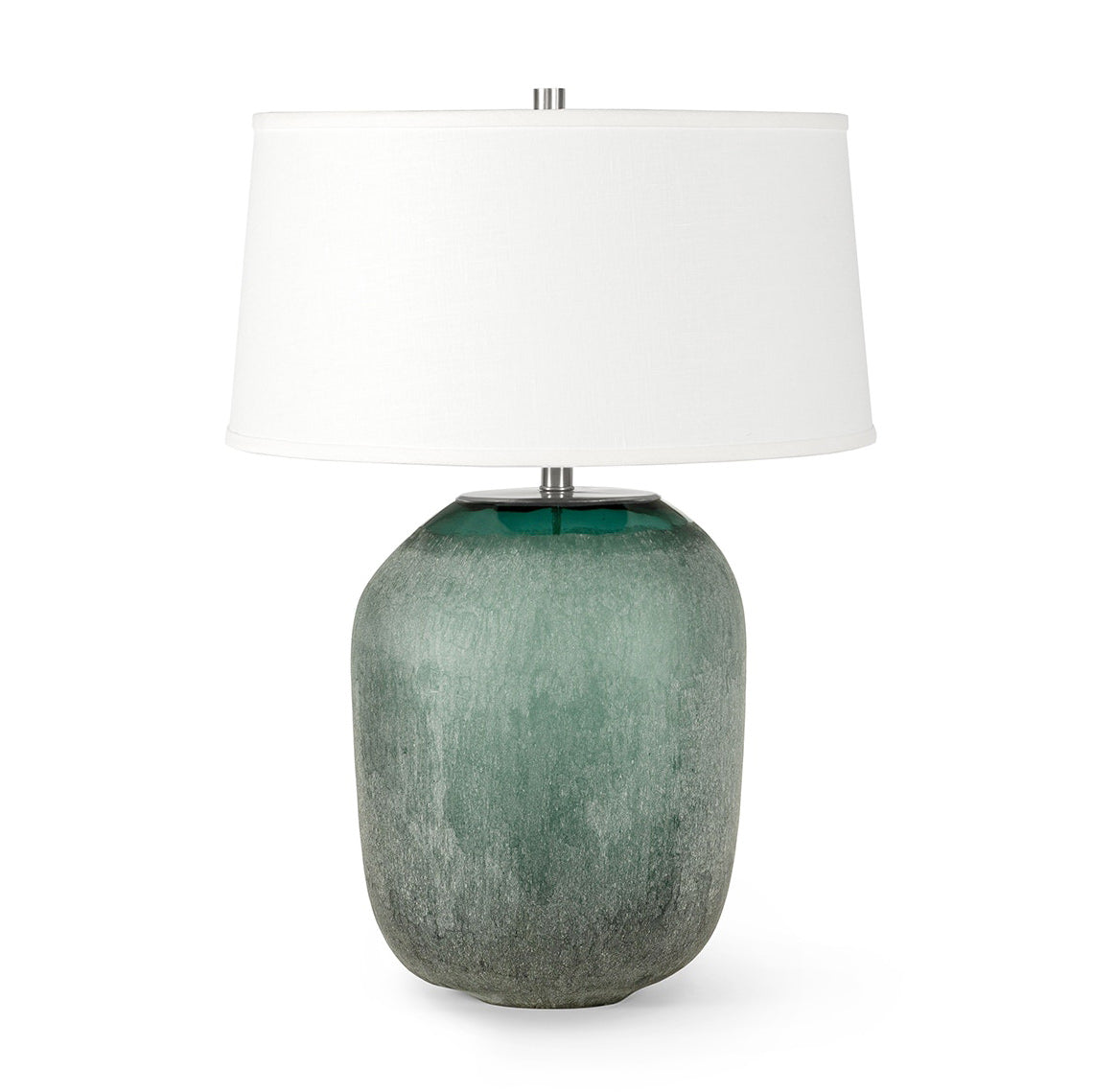 Tall Myokonos Glass Table Lamp on a white background at Addison West