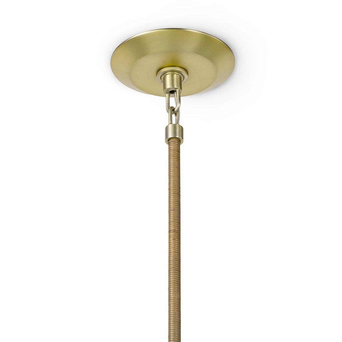 Close up of Palecek Cicero Chandelier on a white background at Addison West