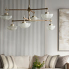 Palecek Cicero Chandelier in a living room at Addison West