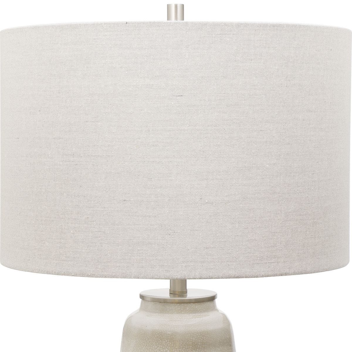 Close up of Compton Table Lamp on white background at Addison West