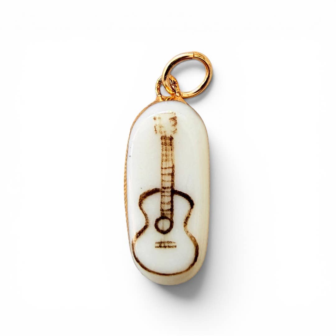 Guitar Charm on a white background at Addison West