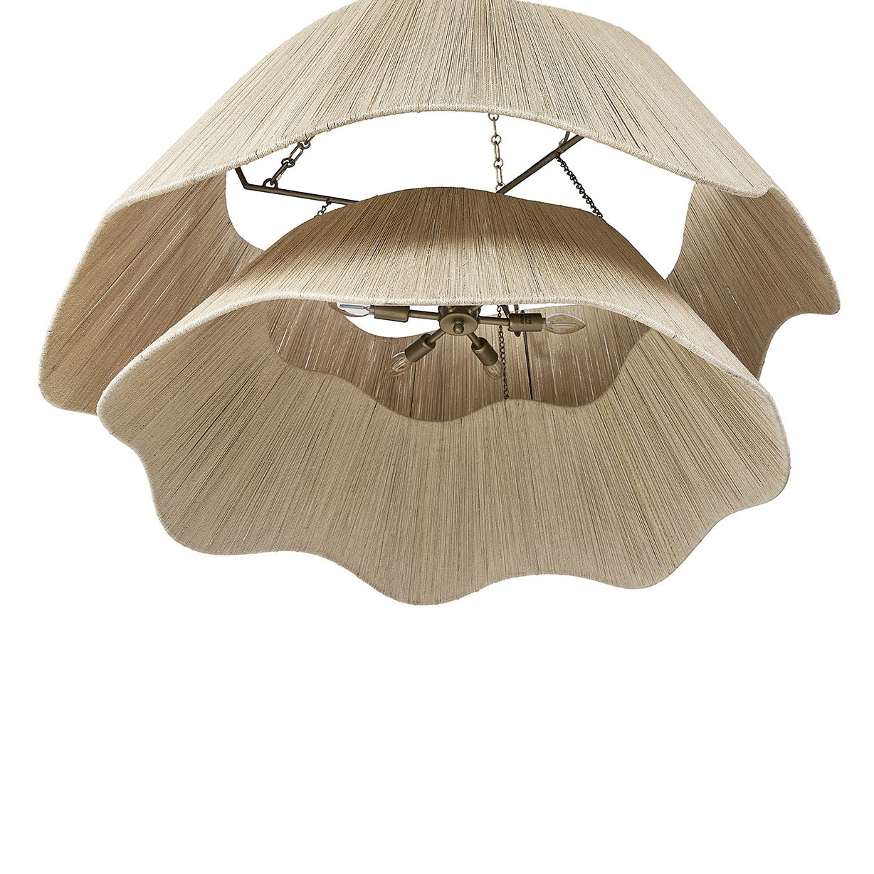 Palecek Seville Tiered Chandelier on a white background at Addison West