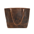 Lena Leather Tote on a white background at Addison West