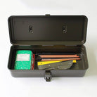 Toyo Steel Toolbox T-320 in Military Green on a white background at Addison West