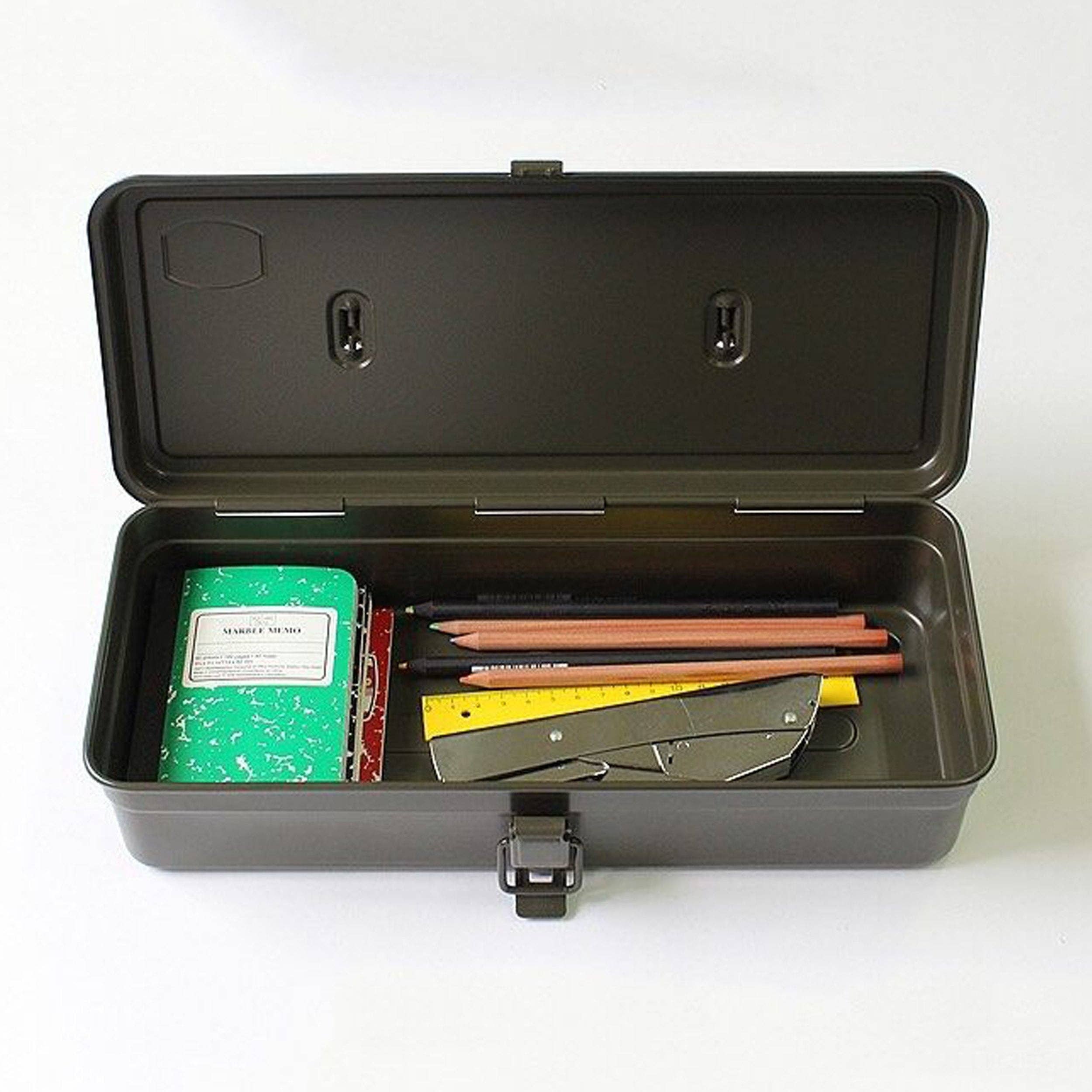 Toyo Steel Toolbox T-320 in Military Green on a white background at Addison West