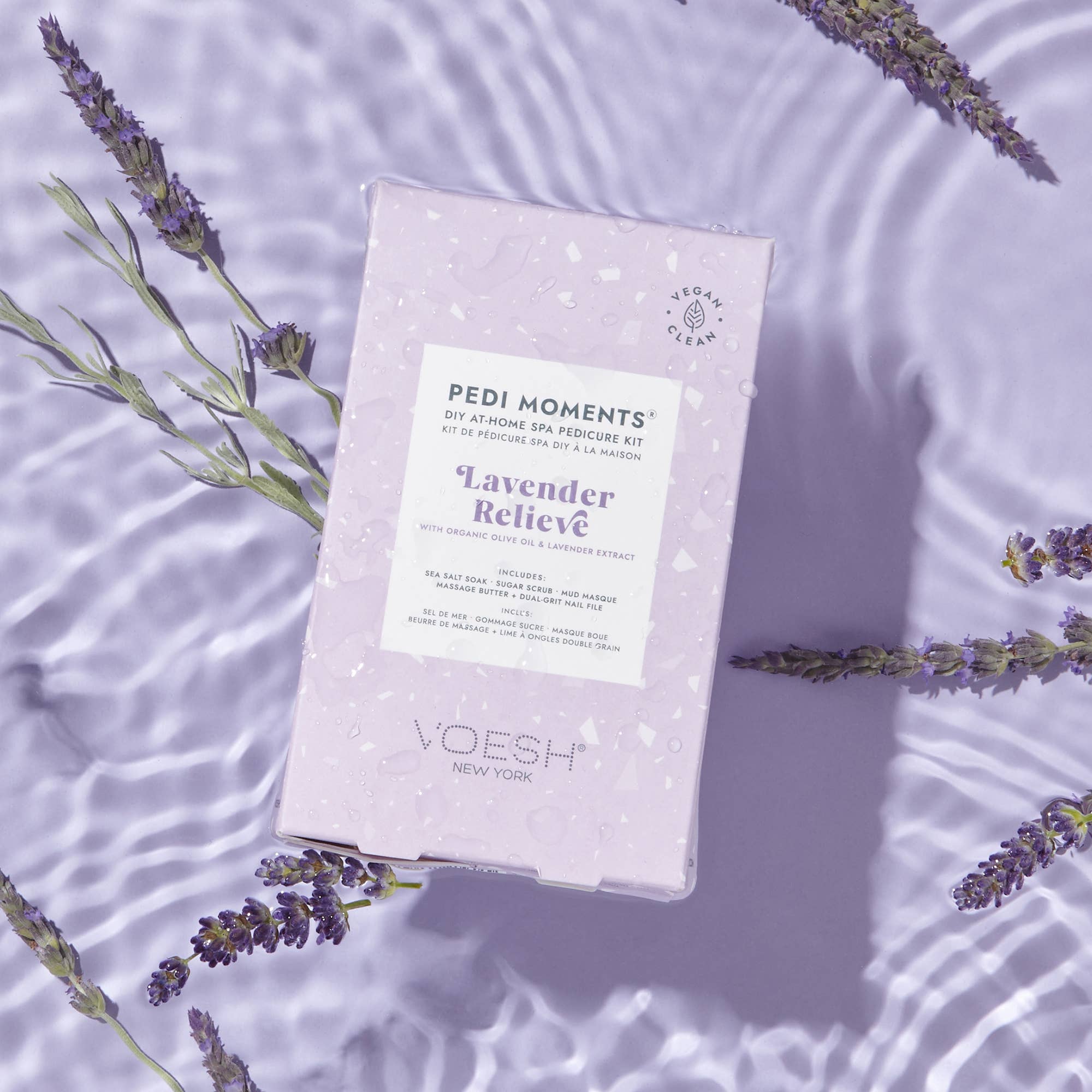 Pedi Moments Single in Lavender Relieve on a purple background at Addison West