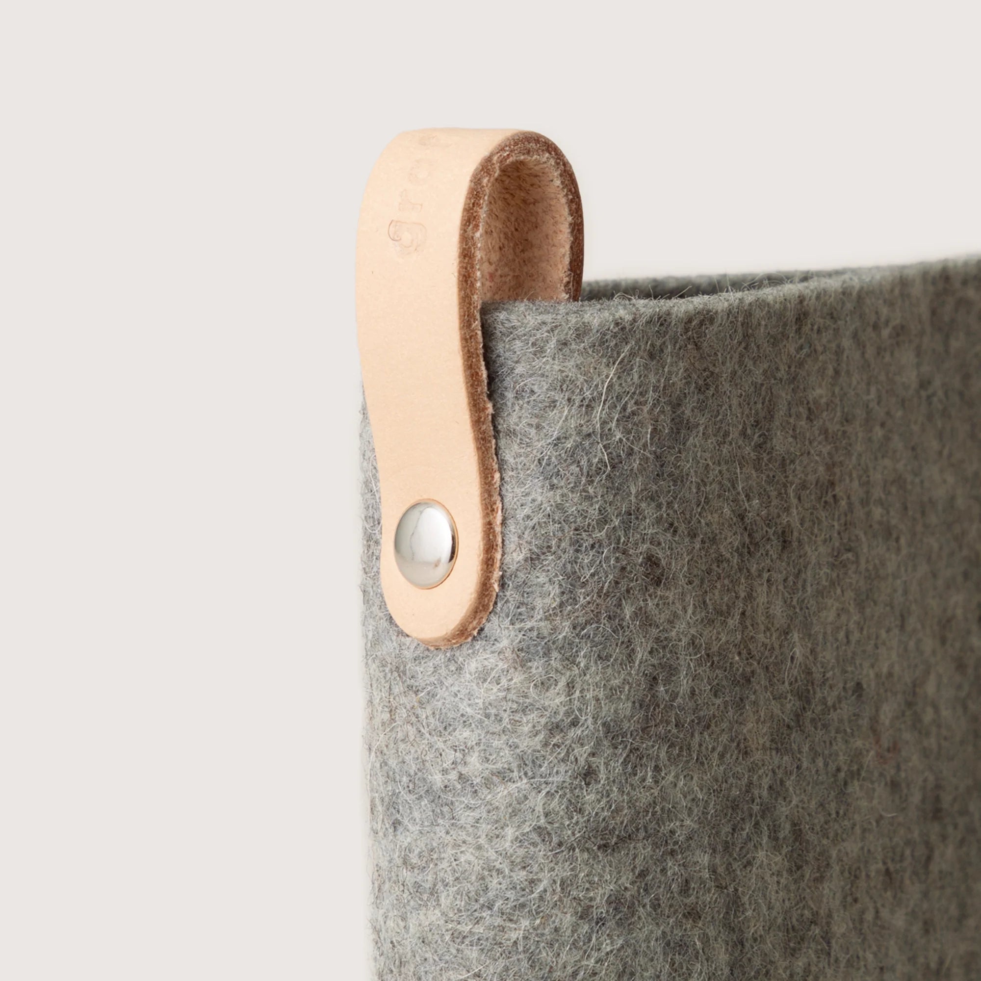 Graf Lantz Felt Glasses Sleeve in Granite on a white background at Addison West