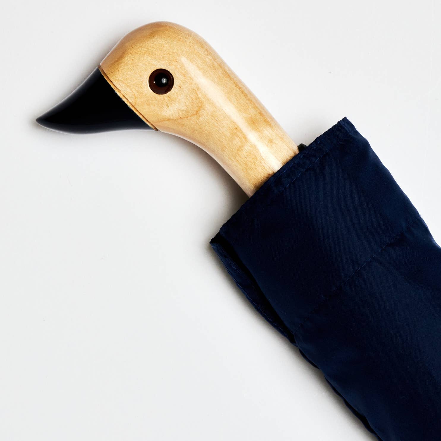 Original Duckhead Navy Eco-Friendly Umbrella on a white background at Addison West