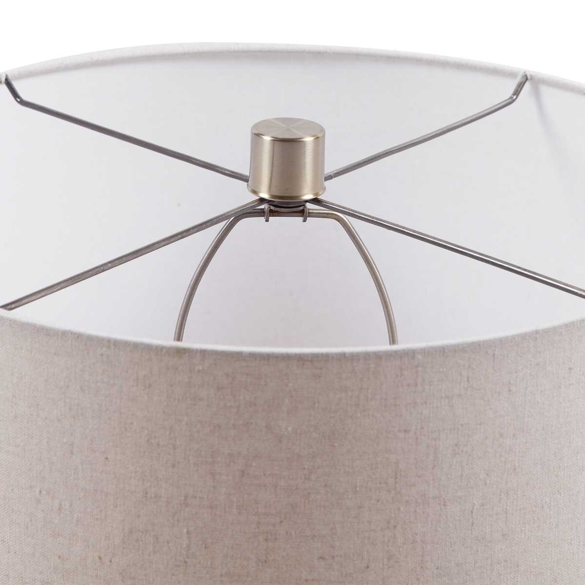 Close up of Calmere Table Lamp on a white background at Addison West