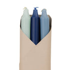 12" Taper Candles in Ocean Waves, Set of 6 on a white background at Addison West