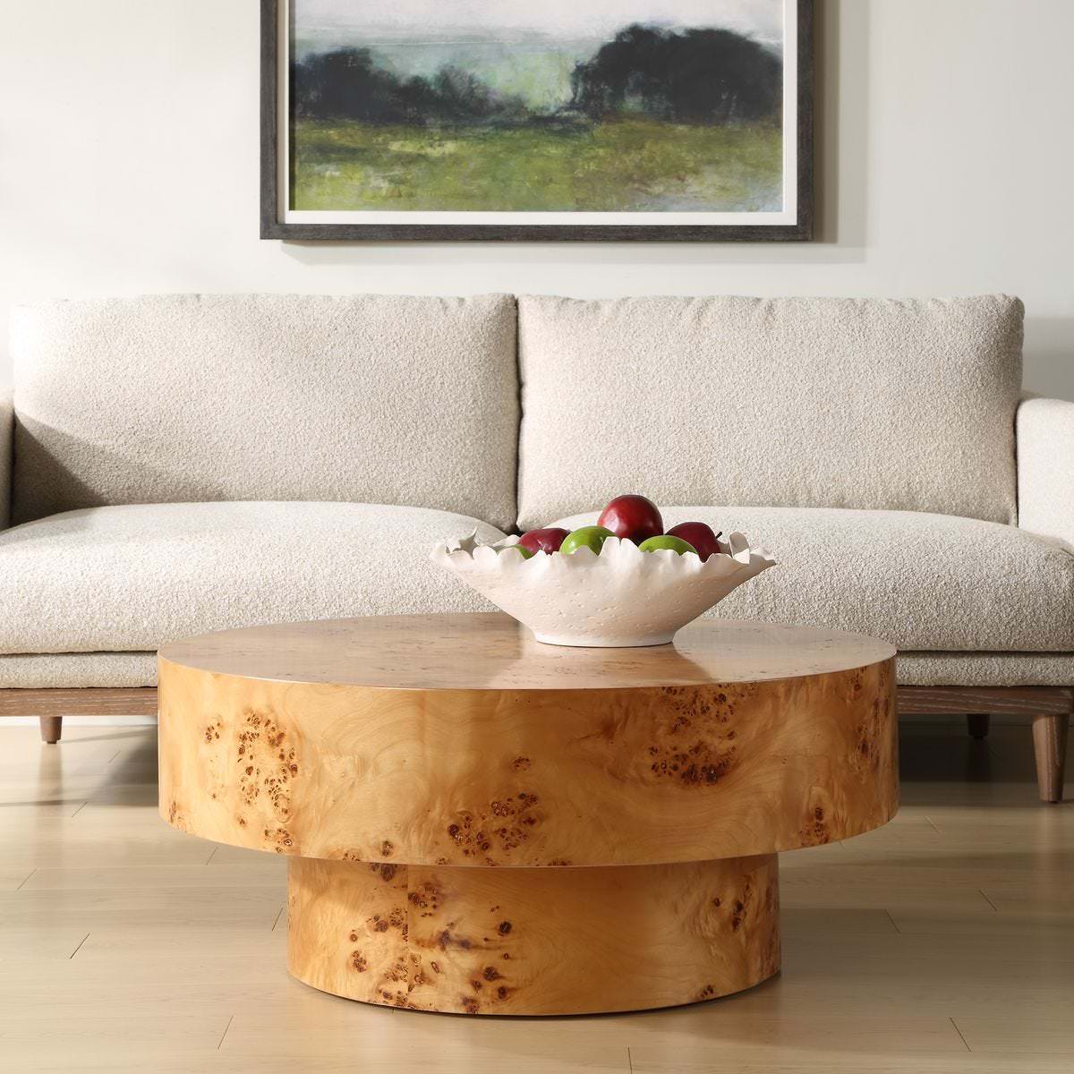 Koa Coffee Table in a living room at Addison West