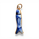 Blue Fish Charm on a white background at Addison West