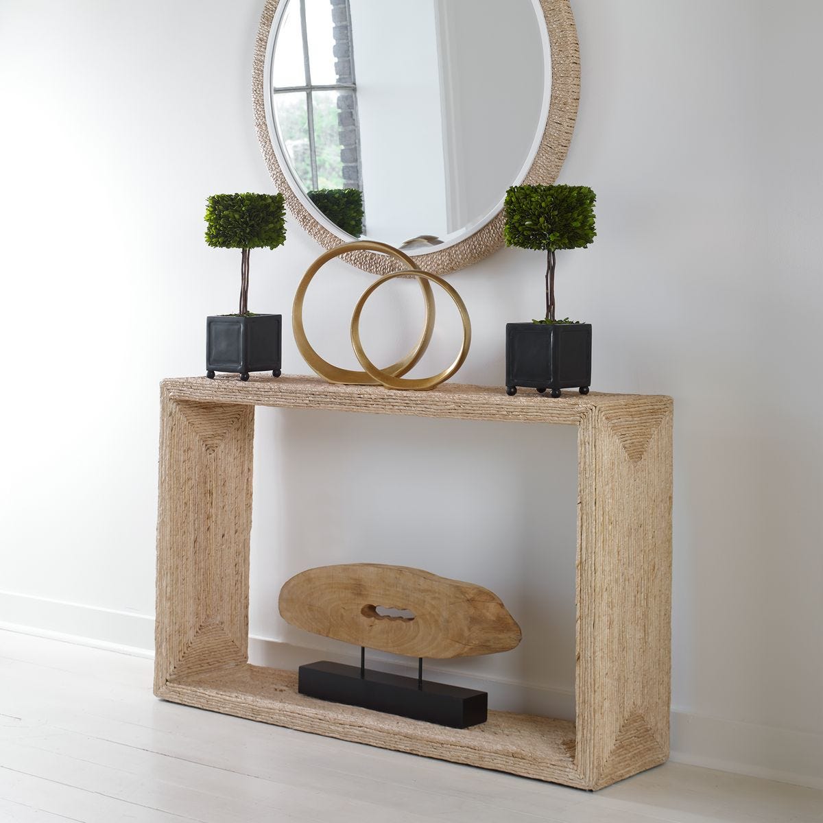 Roslin Console Table in a living room at Addison West