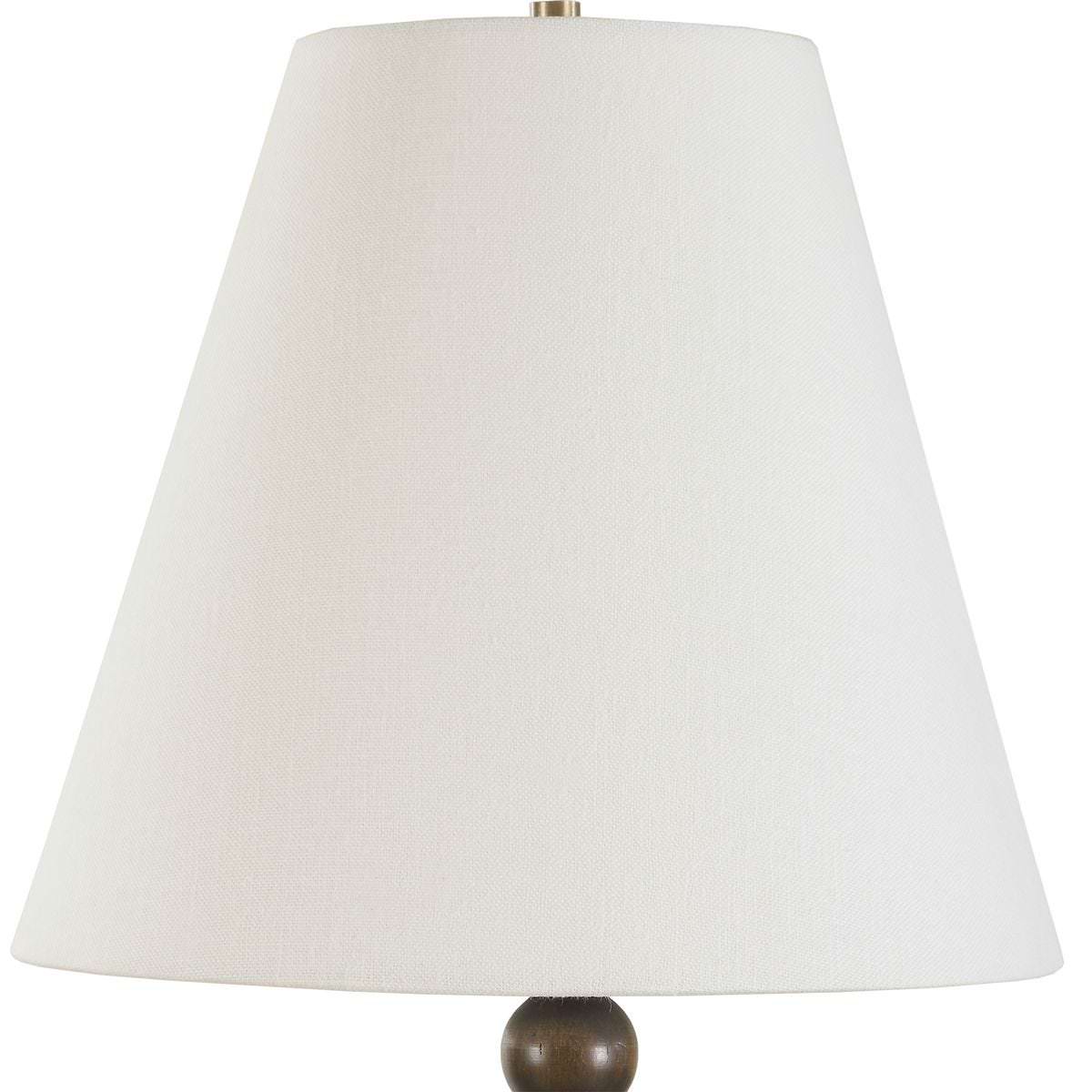 Close up of Gavine Table Lamp on a white background at Addison West