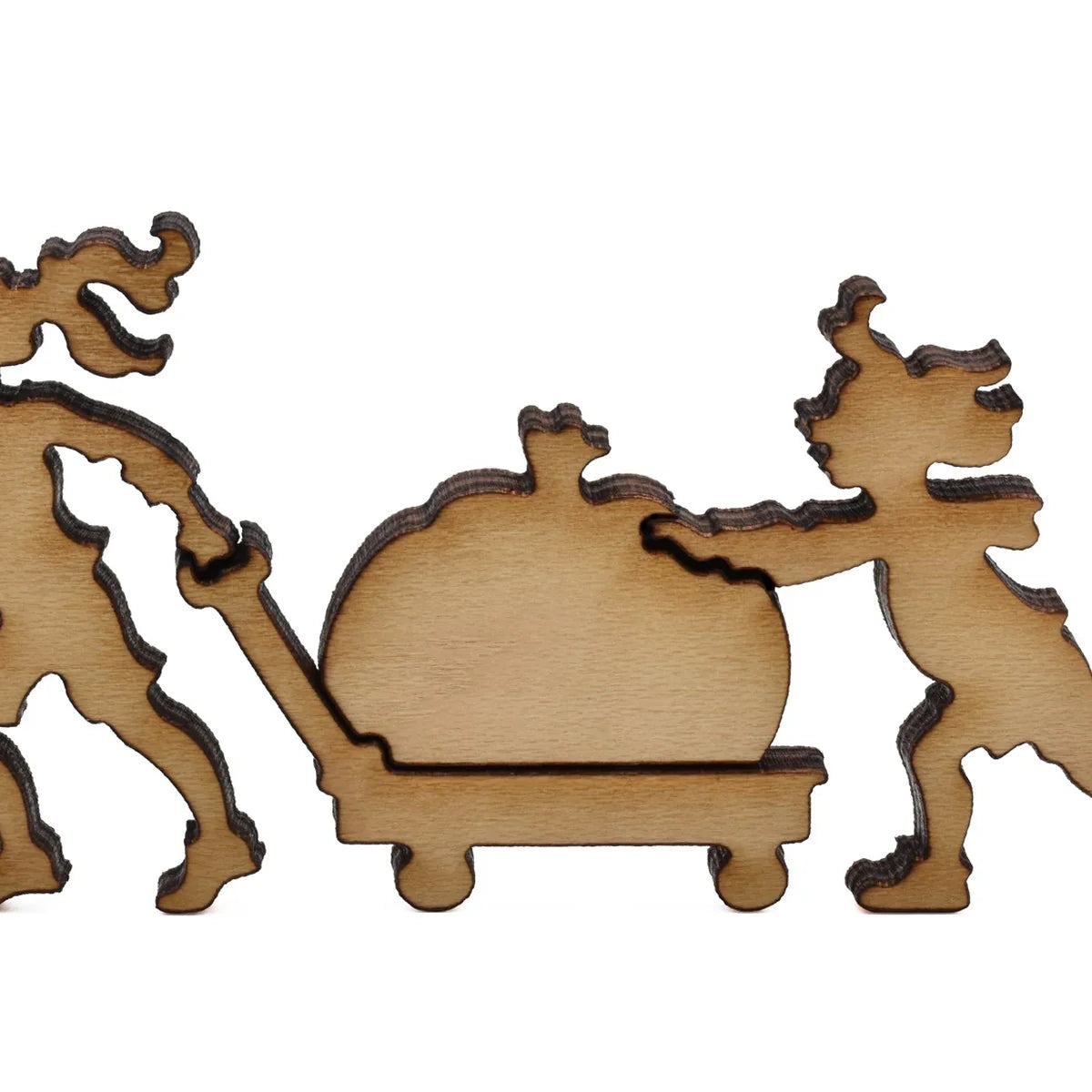 Liberty Puzzle Tea Break wood puzzle pieces on a white background at Addison West