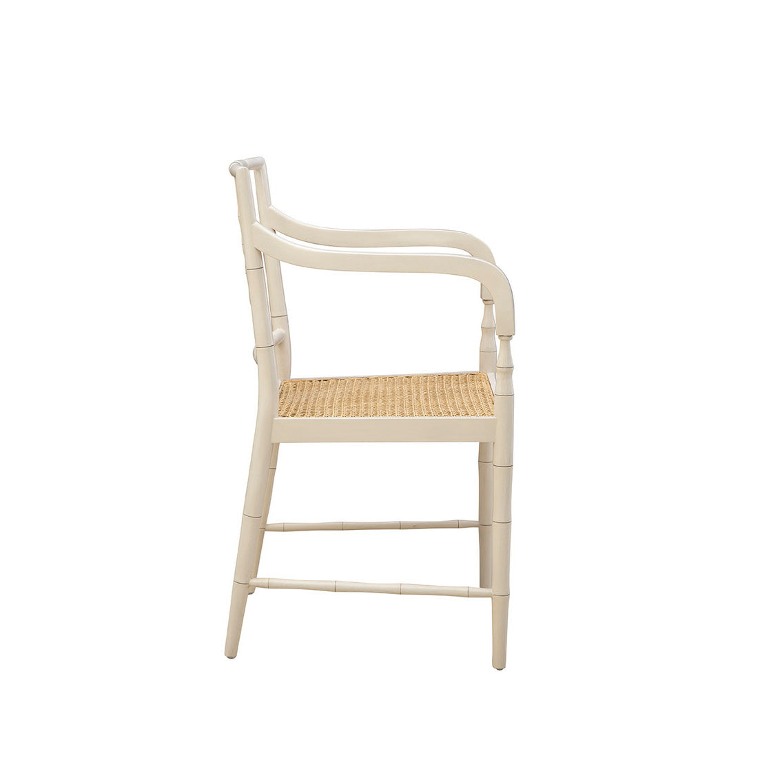 Side of Somerset Cane Armchair on a white background at Addison West