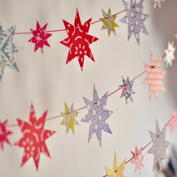 Make A Star Garland on a white background at Addison West