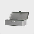 Toyo Steel Stackable Storage Box T-190 in Silver on a white background at Addison West