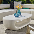 Lennox Indoor–Outdoor Coffee Table on a patio at Addison West
