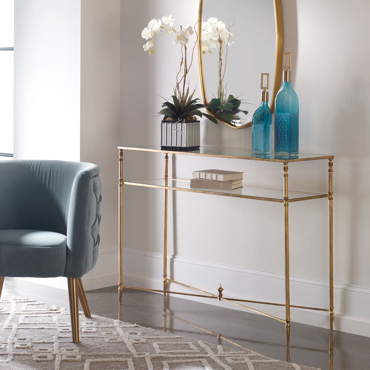 Henlow Console Table in a living room at Addison West