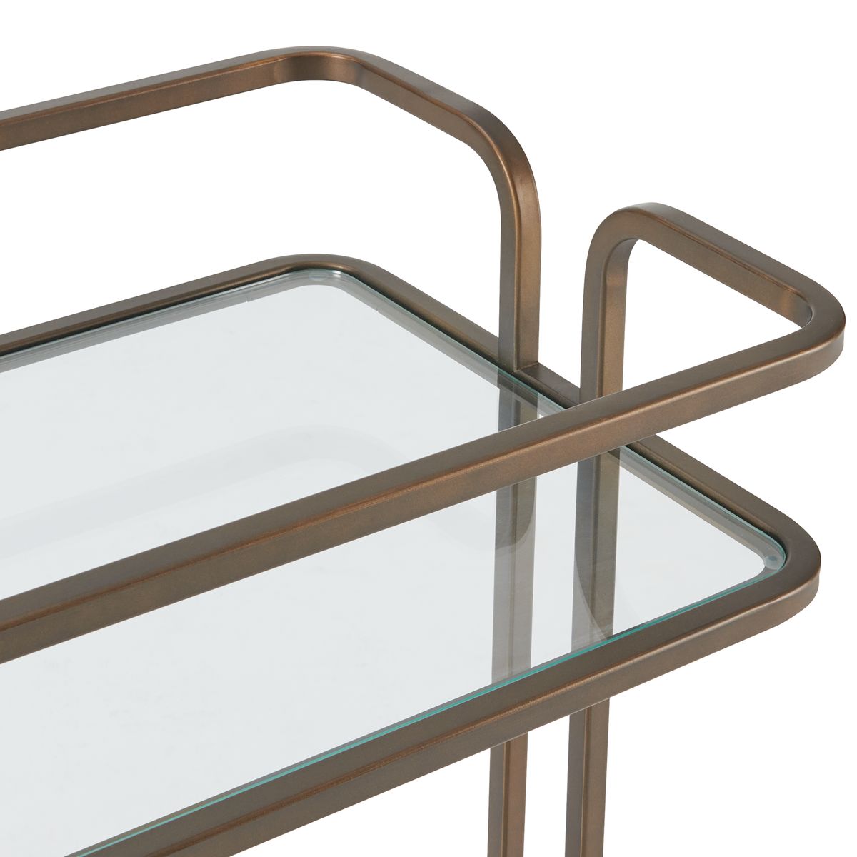 Close up of Errol Bar Cart on a white background at Addison West