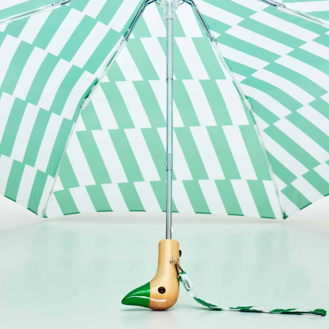 Original Duckhead Kelly Bars Eco-Friendly Umbrella on a white background at Addison West