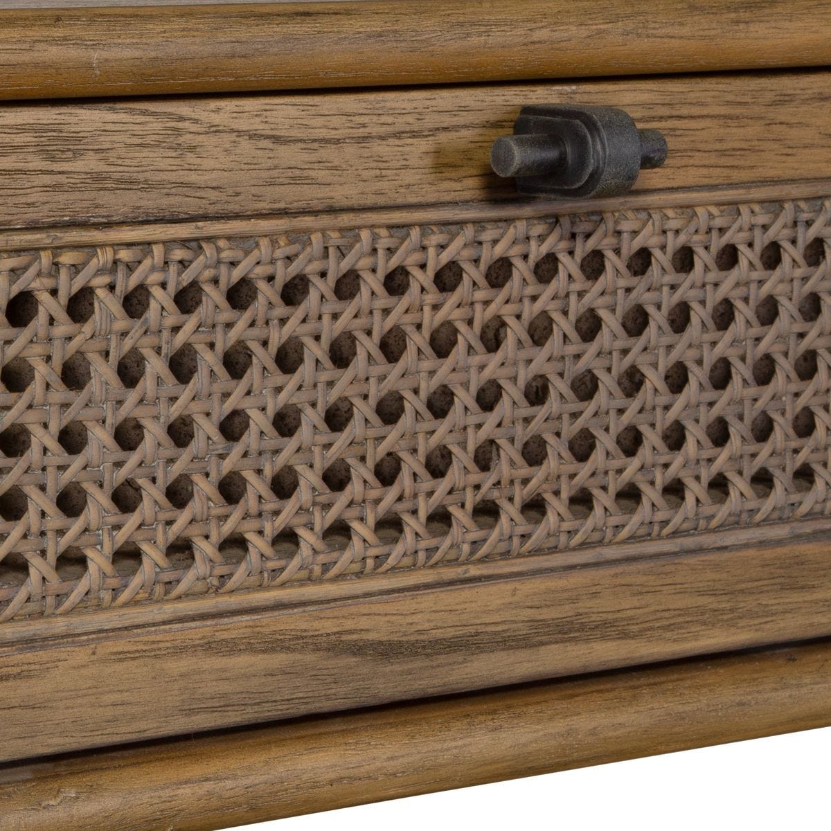 Close up of Corwin Console Table on a white background at Addison West