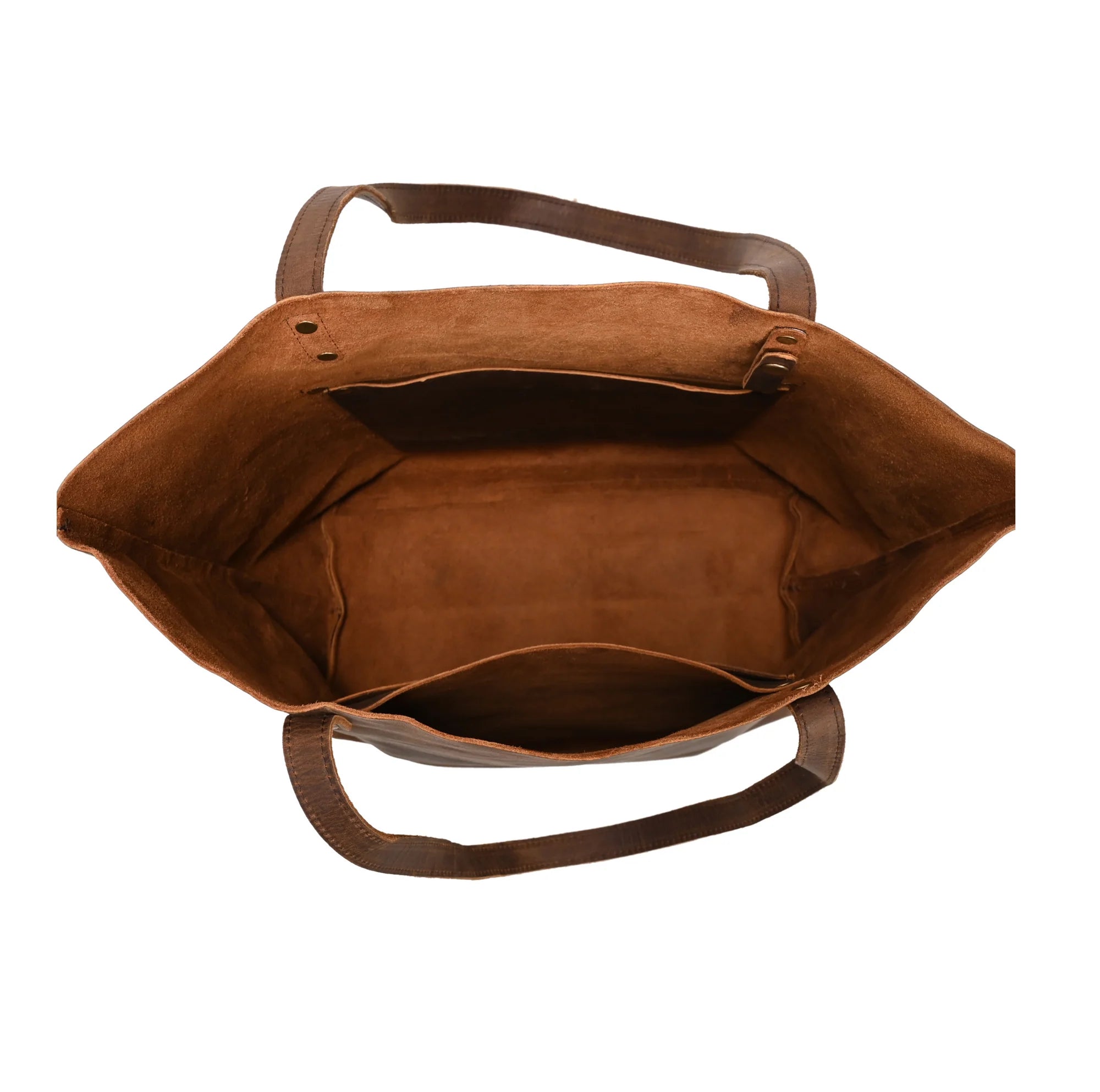 Lena Leather Tote on a white background at Addison West