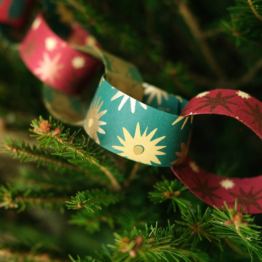 East End Press Festive Paper Chain Kit on a tree at Addison Wet