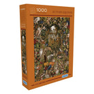 Jigsaw puzzle box titled 'Autumn Equinox' with a forest scene design on an orange background.