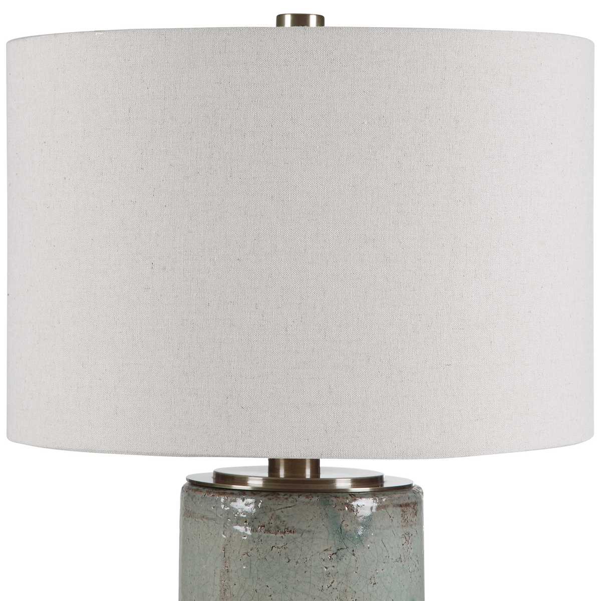 Close up of Calmere Table Lamp on a white background at Addison West