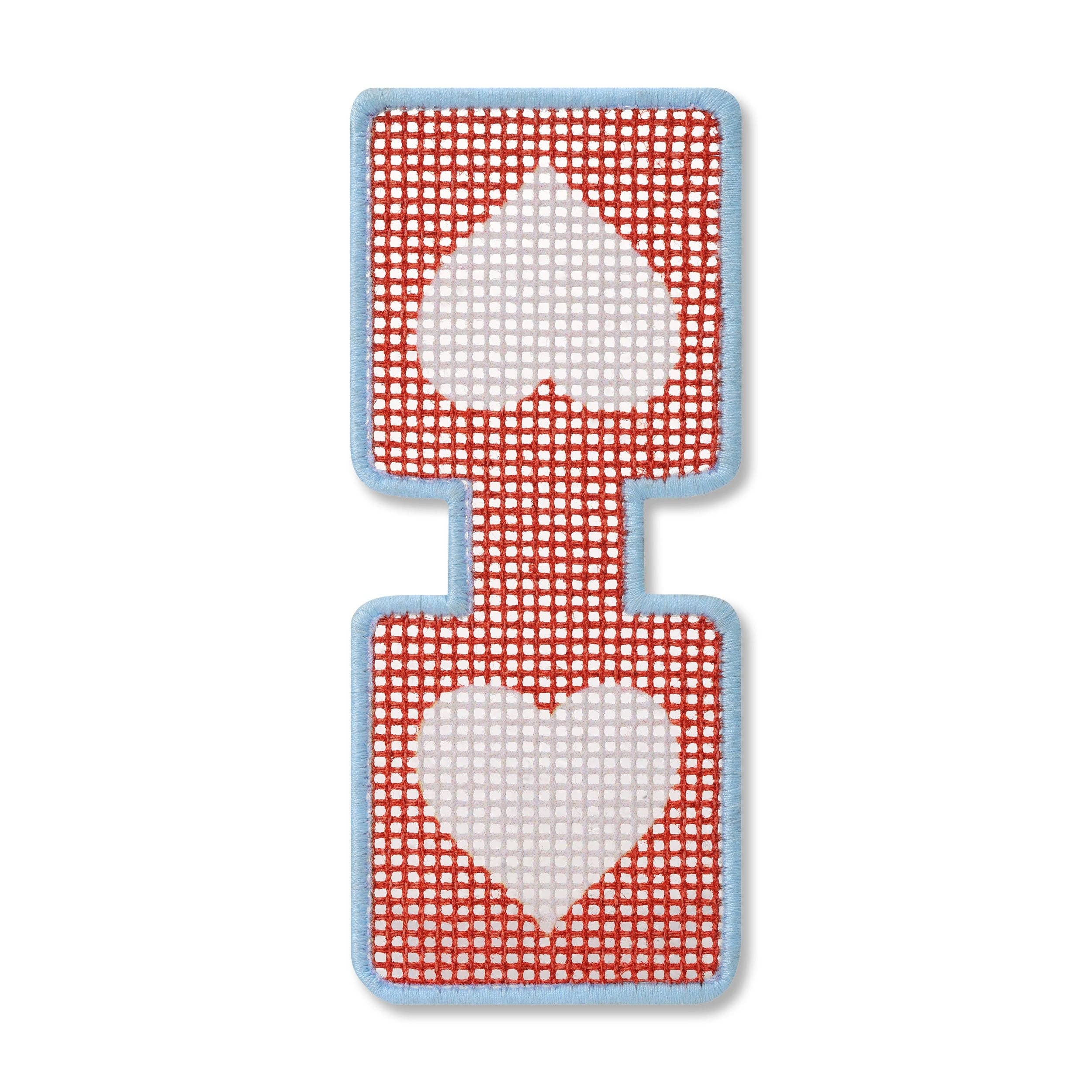 Heart Needlepoint Keychain Kit on a white background at Addison West