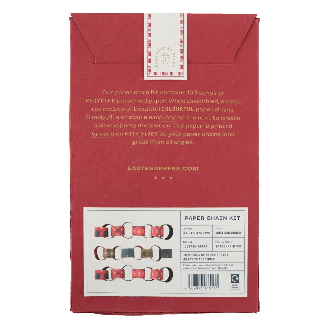 East End Press Festive Paper Chain Kit on a white background at Addison Wet