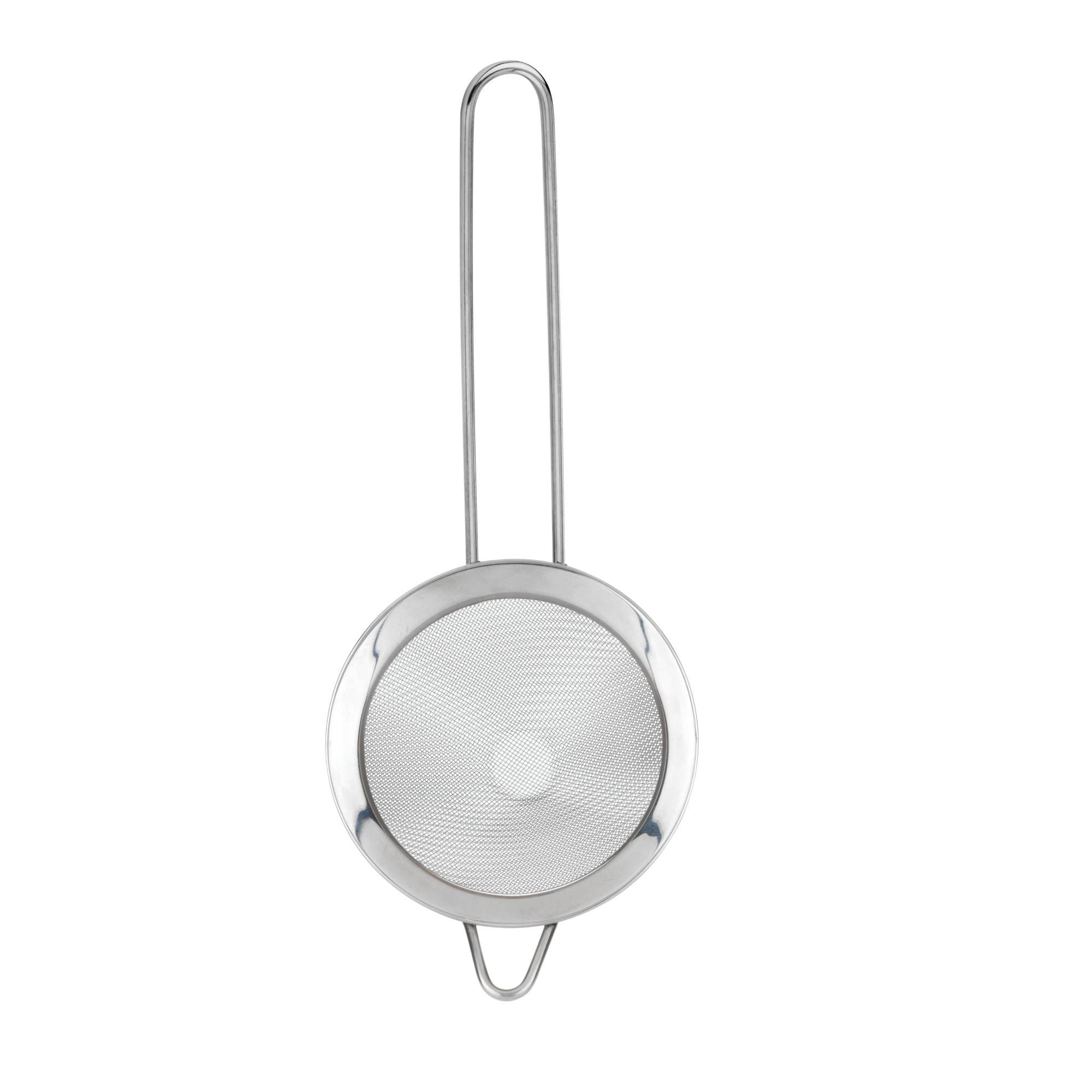 Harrison Stainless Steel Mesh Cocktail Strainer on a white background at Addison West