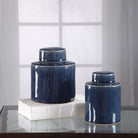 Sanlo Canisters, Set of 2 ceramic canisters on a table at Addison West