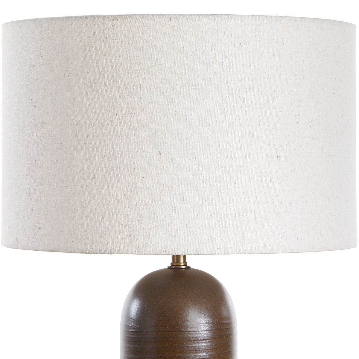 Close up of Trevan Table Lamp on a white background  at Addison West