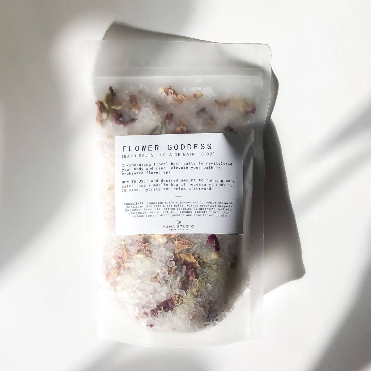 Flower Goddess Bath Salts on a white background at Addison West