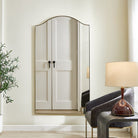 Mallorin Arch Full Length Mirror on a white wall in a living room at Addison West