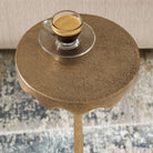 Close up of Maribel Accent Table in a living room at Addison West