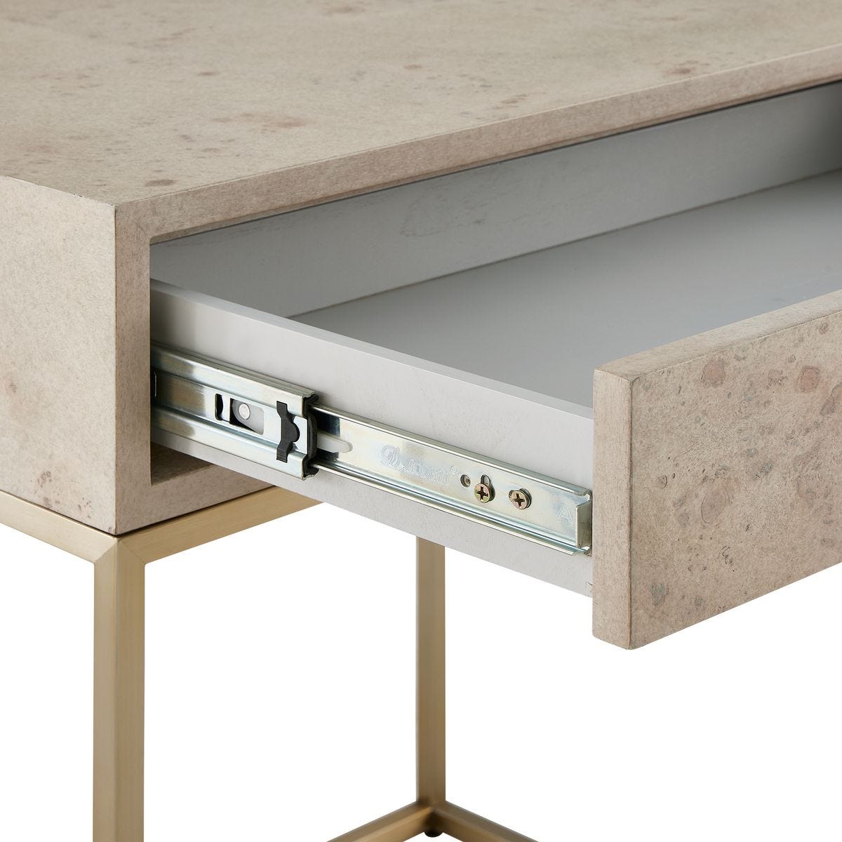 Close up of Pemberley Side Table on a white background at Addison West