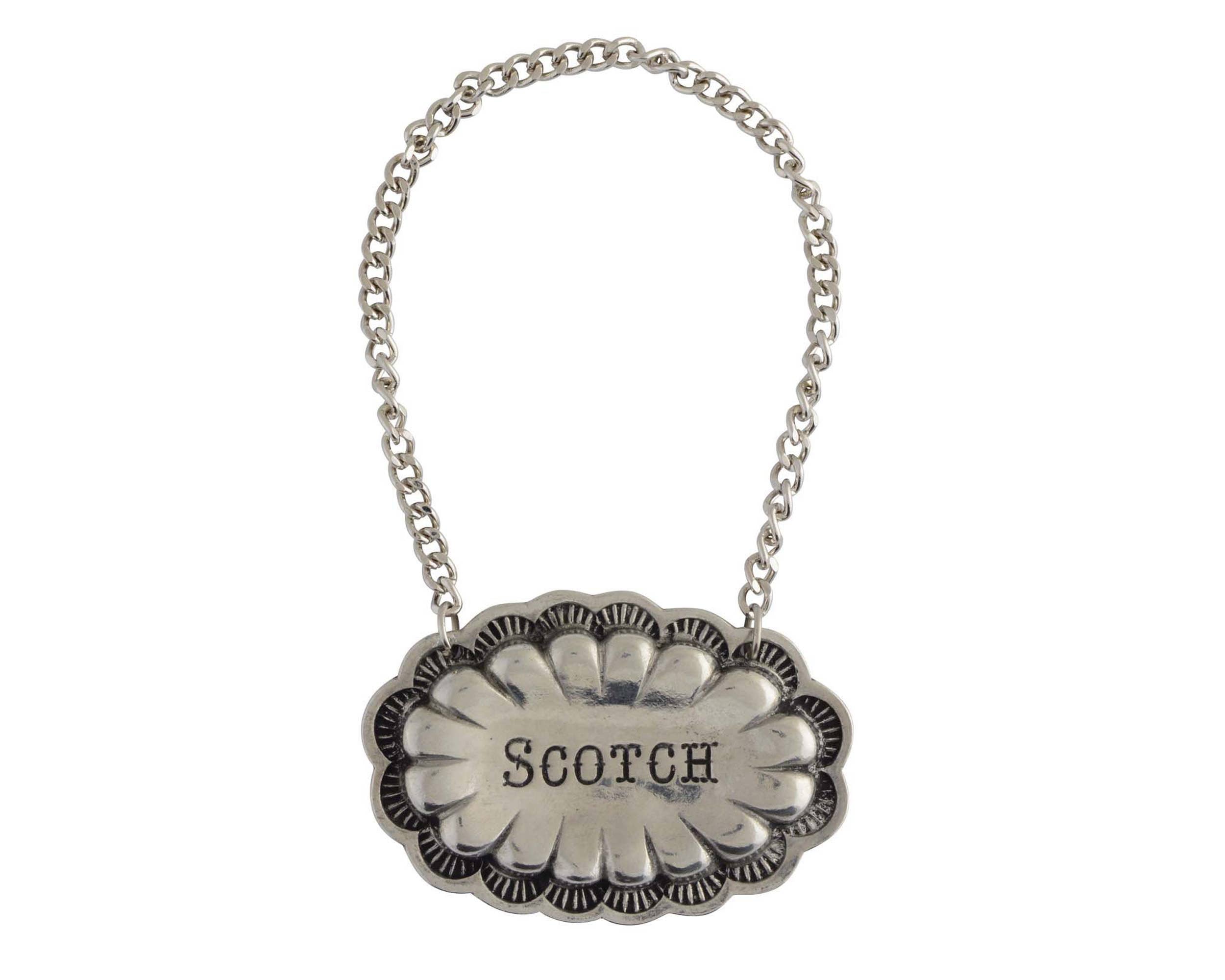 Scotch Pewter Western Decanter Tag on a white background at Addison West