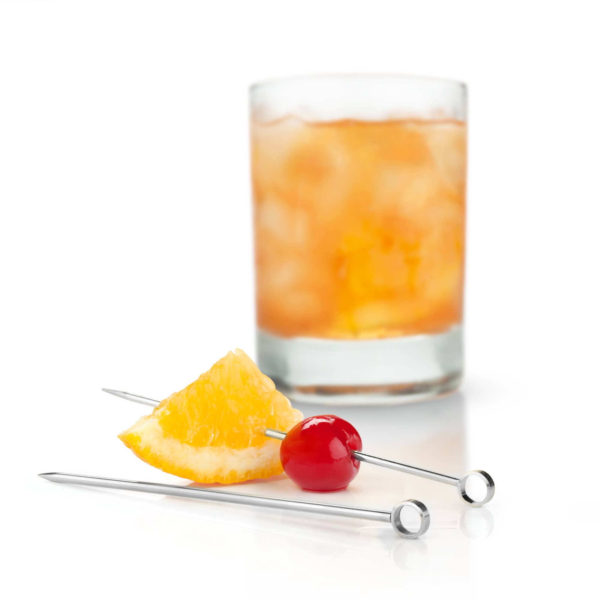 Harrison Reusable Stainless Steel Cocktail Picks on a white background at Addison West